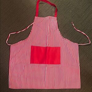 Adjustable Striped Red and White Apron